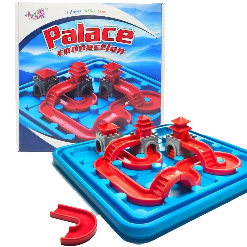 Temple Connection Path-Building Brain Game 80 Challenges Board Logical Think Game Fun STEM Focused Puzzle Game for Ages 6 and Up