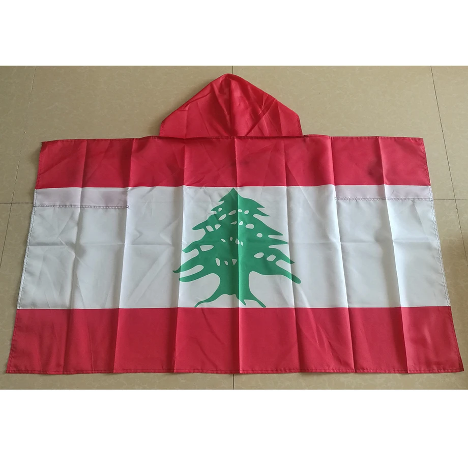 Lebanon Flag Cape Body Flag Banner 3x5ft Polyester World Country Sports Fans Body Flag