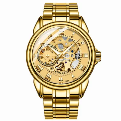 FNGEEN-Reloj de pulsera para hombre y mujer, accesorio de pulsera con mecanismo automático de marca Uhr Wasserdicht, de negocios, de lujo, 0020