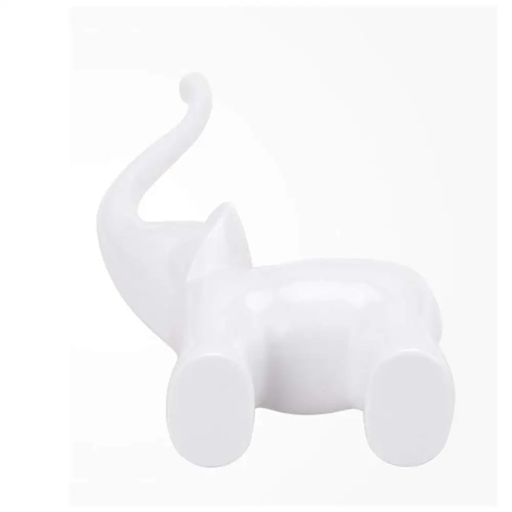 Cisne elefante anel titular, Creative White Desktop, Jóias Rack, Display Stand, Melamina Modelagem Artesanato, Organizador decorativo