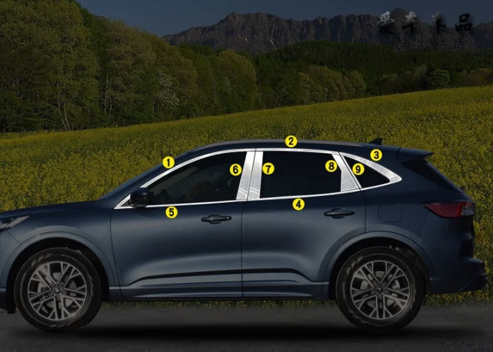 

Отделка для окон, отделка для окон, блестки из нержавеющей стали, декоративные аксессуары для Ford Escape/титрия 2020 2021