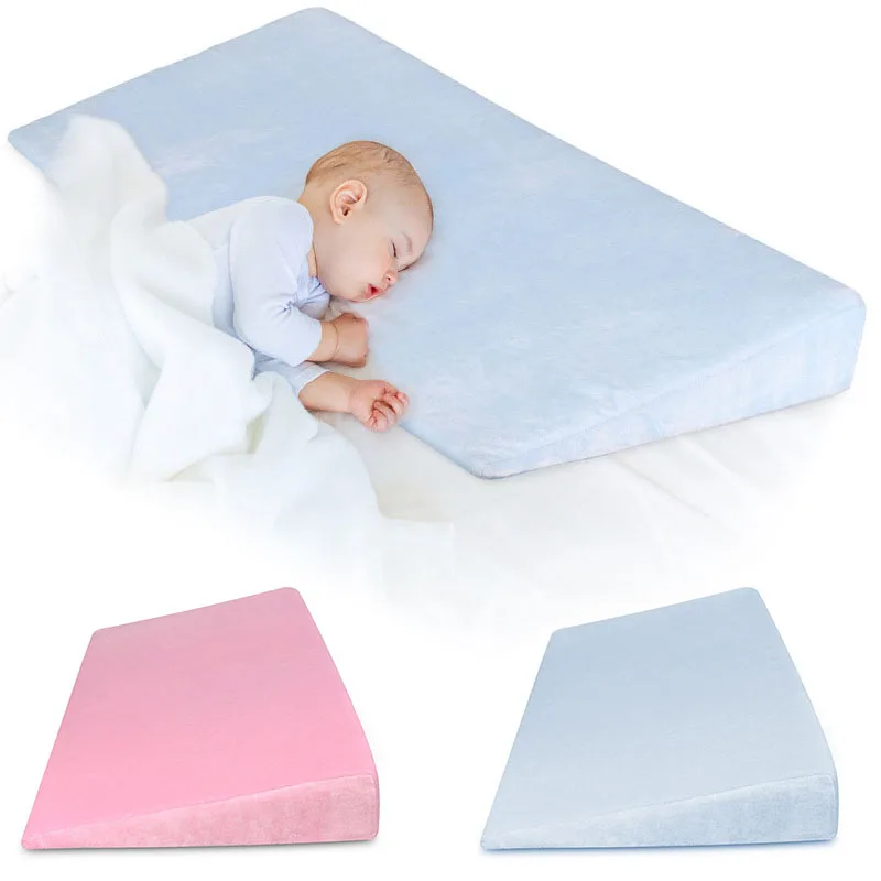 2023 New Baby Sleep Positioner Pillow Anti-Reflux High Incline Newborn Baby Crib Wedge gối chống trào ngược trẻ em Baby Sleep