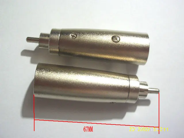 

Переходник 3-контактный XLR (штекер)/RCA (штекер), 20 шт.