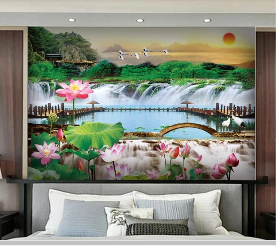 Custom papel DE parede infantil Natural landscape mural for children room sitting room wall vinyl which papel DE parede