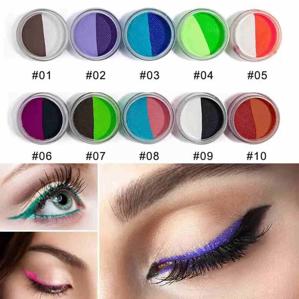 Face Paint Water Based Split Cake Body Face Paint Makeup Cream Eyeliner Eyeliner Water Colors Remove Activated Dual Easy