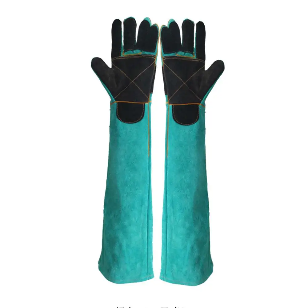 Pet Gloves Cowhide Anti-grasping Anti Bite Protective Gloves Cat Dog Gardening Work Gloves Pets Training Handling Gloves