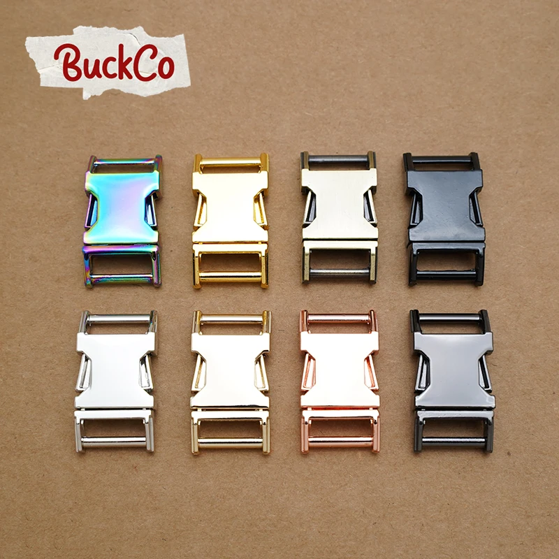 10pcs/lot Side release buckle kirsite DIY dog collars accessory durable security lock retailing 15mm webbing strapping 8 kinds