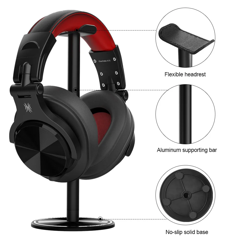 OneOdio Supporto per cuffie Supporto per cuffie da gioco universale in metallo e alluminio con base solida per accessori per PC da scrivania