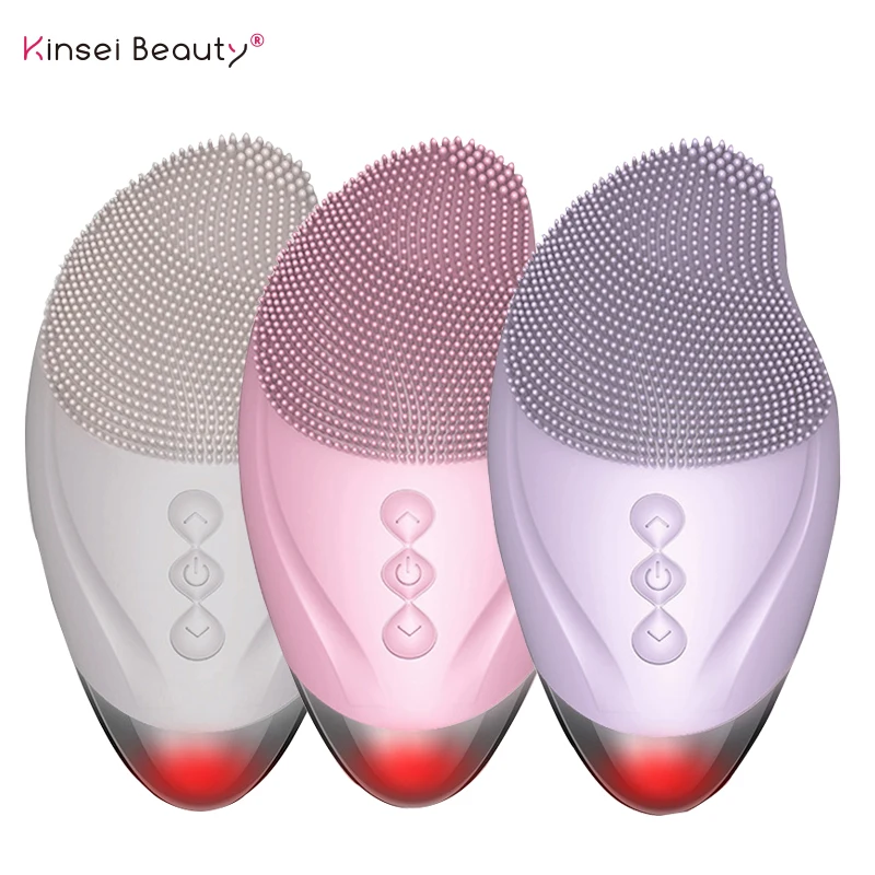 Электрическая мягкая силиконовая щетка для чистки лица с зарядкой от USB