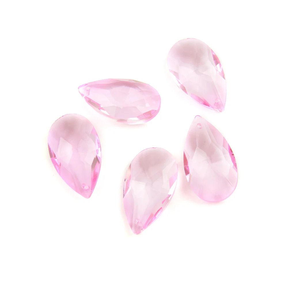 

38mm/50mm/63mm/76mm Pink Crystal Chandelier Parts Almond Crystal Chandelier Beads Lighting Prism Pendant Hanging Parts