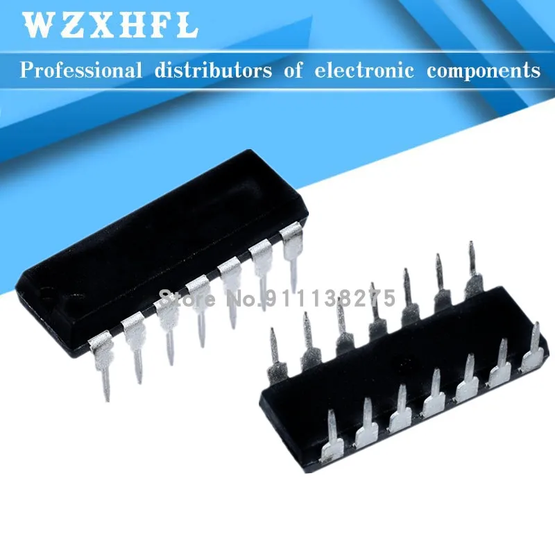 10pcs 74HCT00N DIP-14 SN74HCT00N DIP14 74HCT00 DIP QUADRUPLE 2-INPUT POSITIVE-NAND GATES IC