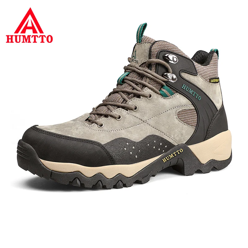 

HUMTTO Waterproof Hiking for Men Sneakers Mountain Trekking Boots Mens Leather Climbing Sport Safety Man Outdoor Tactical Shoes