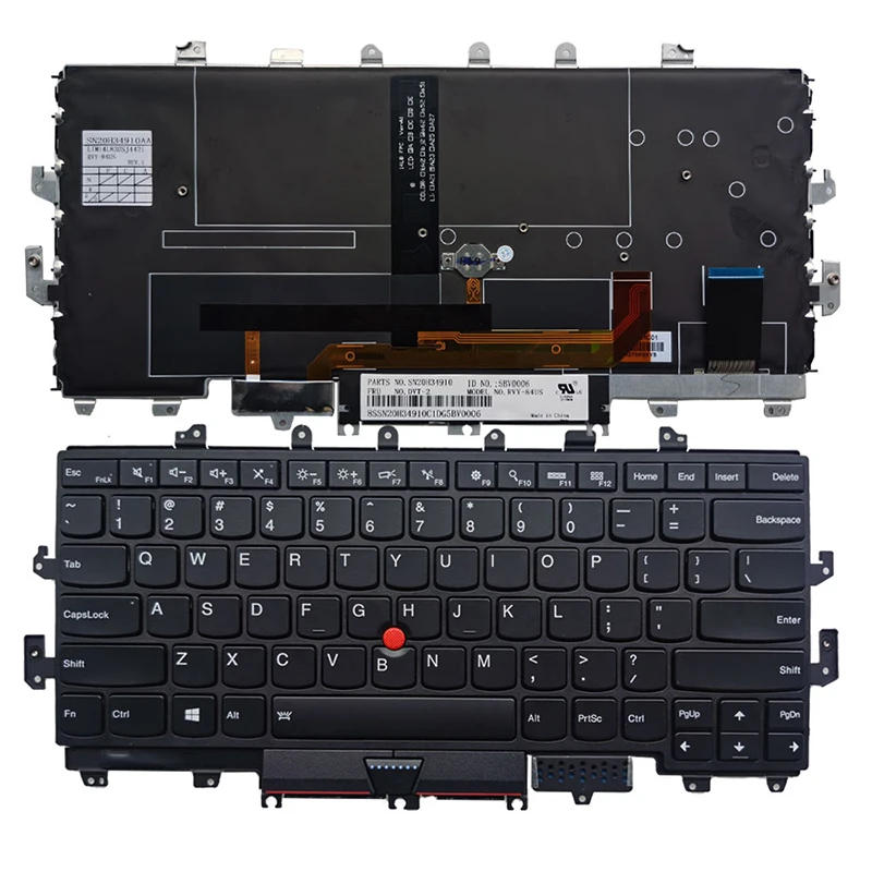 

New Laptop English Keyboard for Lenovo Thinkpad X1 yoga X1 1st 2016 US Keyboard Black