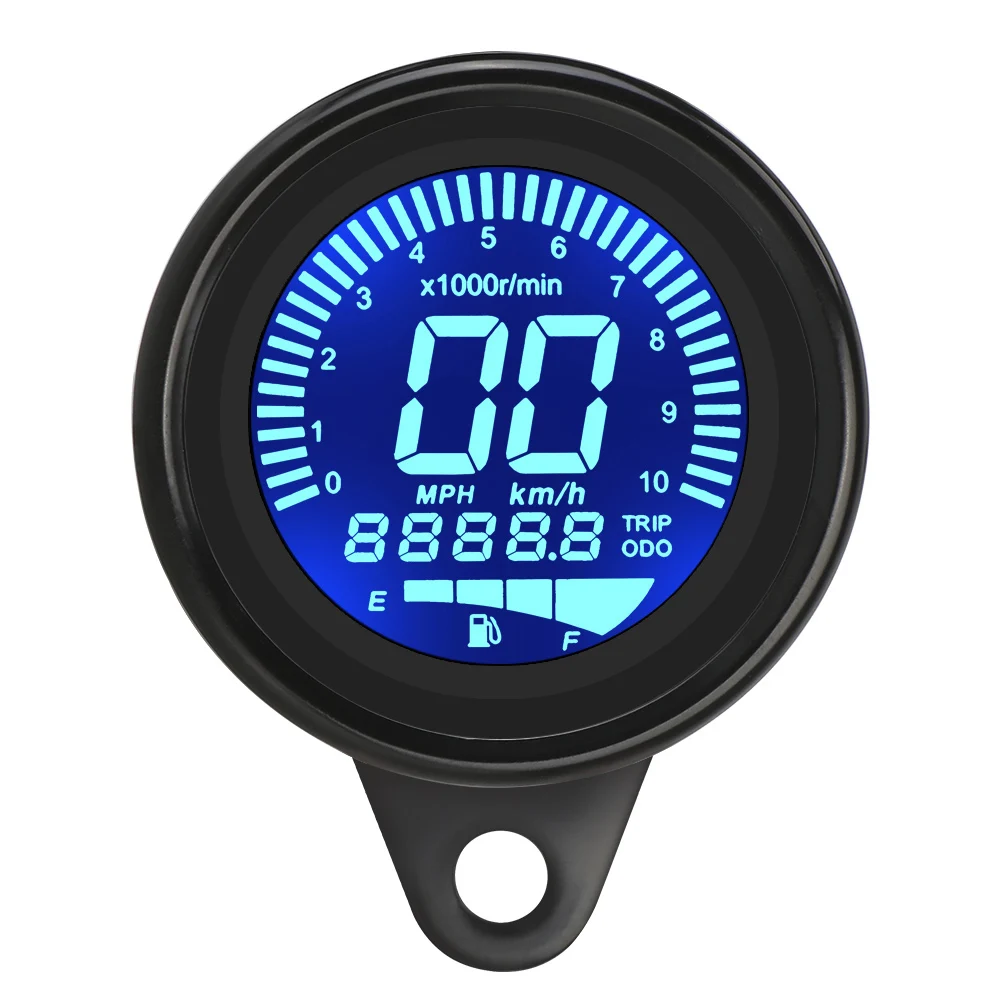 Retro LCD Odometer Universal Motorcycle Digital Speedometer LED LCD Tachometer Indicator Scooter ATV Meter Fuel Meter