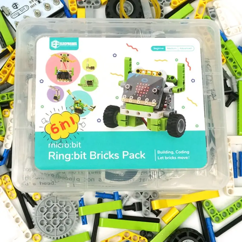 

Micro:bit Ring:bit Bricks Pack STEM Educational Toy Robot Car