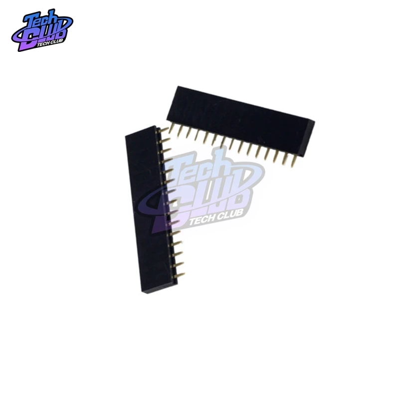 10PCS Single Row Straight Female Pin Header 2.54mm Pitch Strip Connector Socket 1X15 15Pin for Arduino PCB