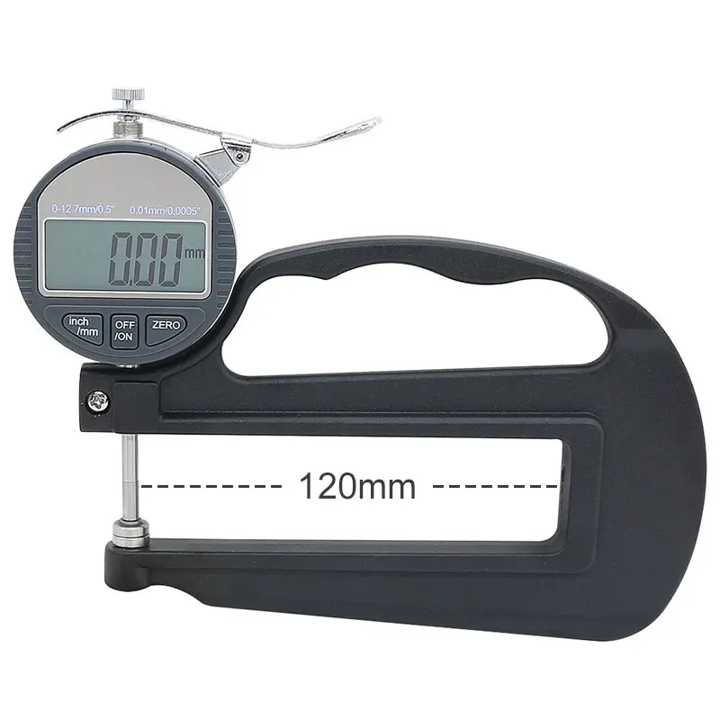 High Precision Digital Flat Head Caliper Gauge Percentage Micrometer Digital Thickness Gauge Measuring Tools Leather Cable Film