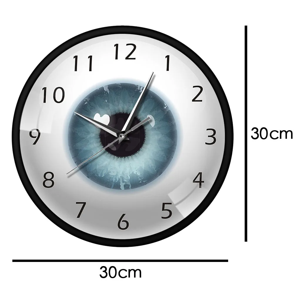 Morden Design All Seeing Human Body Anatomy Wall Clock The Eye Eyeball Pupil Core Sight Metal Frame Watch Novelty Saat