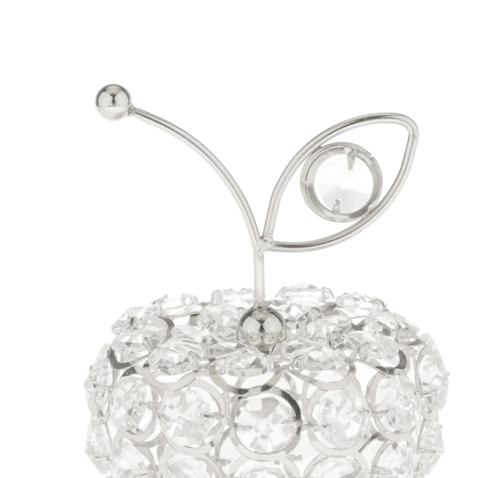 3D Cut Crystal Glass Crystal Fruit Apple Pear Collectible Figurines Ornaments Shiny Rhinestone Crystal Desk Tabletop Decoration