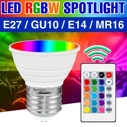 Led rgbランプ,gu10,220v,スマート電球,e27カラーライト,e14,マジック電球,gu5.3,調整可能な家庭用照明