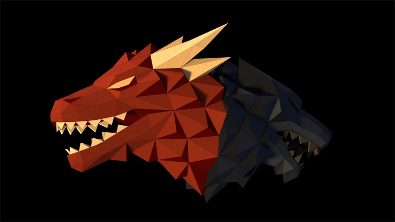 3D Paper Red Dragon Puzzles, Jogo de Poder, Mãe, Cabeça Modelos, Presente Adulto, Crianças, Decorações de Parede, Decoração de Casa, Brinquedos DIY, Arte