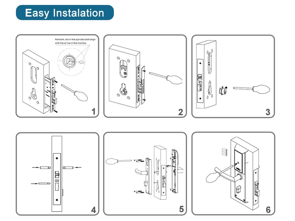 TTLOCK Bluetooth RFID Hotel Online Door Lock System with Encoder Energy saving switch and Cards