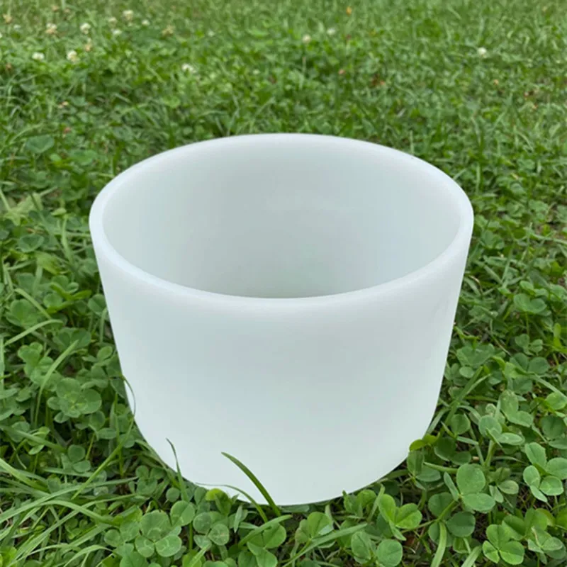 White Crystal Singing Bowl for Sound Therapy Healing, CDEFGAB Note Chakra, 10 