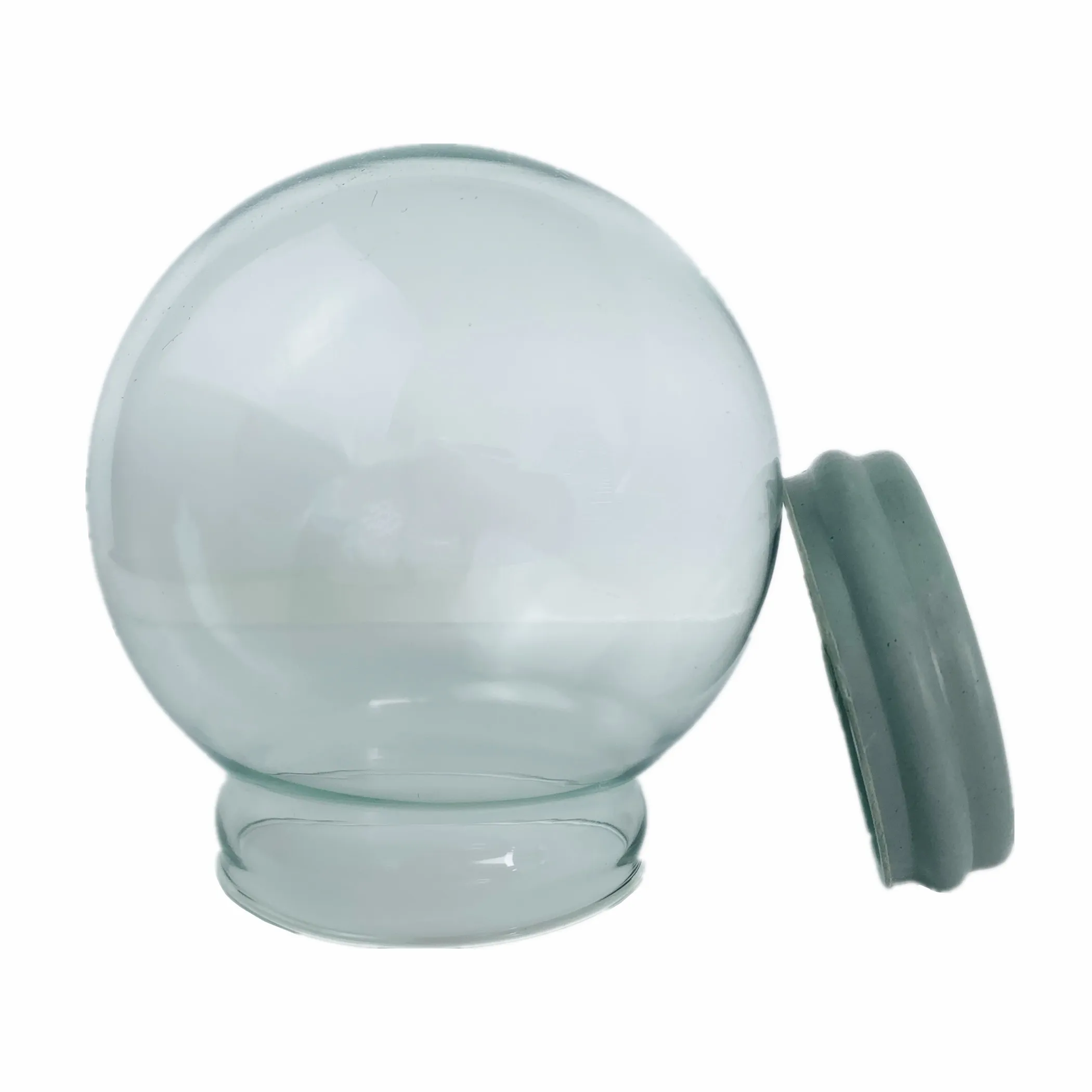 150mm DIY Empty glass snow globe with rubber plug Diameter Large DIY gift snow ball Accessories