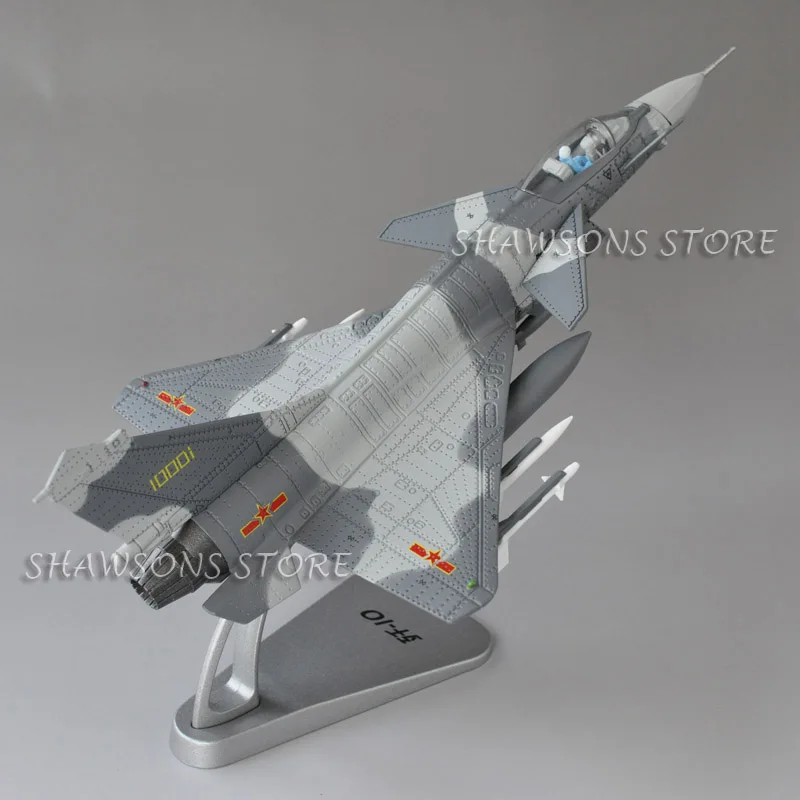 Modelo de avión militar fundido a presión, juguete de Jian-10, China, Jet Fighter, réplica coleccionable, 1:72