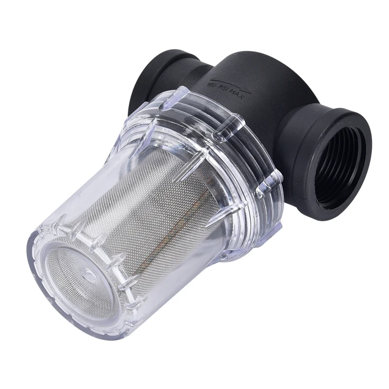 Car Washing Filter 1/2,3/4inch Inline Mesh Strainer Water Pump Filter Irrigation High Flow Pipeline Filter Gardening Inlet Water