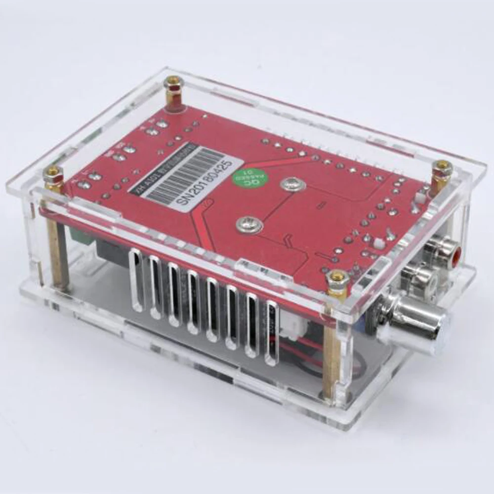 Placa amplificadora de potência digital de alta potência 2*100W DC9-34V TDA7498 com caixa e ventilador