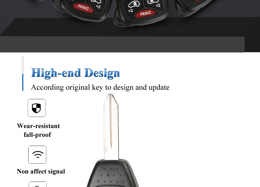 433Mhz ID46 Remote Key für Dodge JEEP Commander Patriot Compass Grand Cherokee Liberty Wrangler Chrysler Schlüssel Entry Transmitter – Detail 3