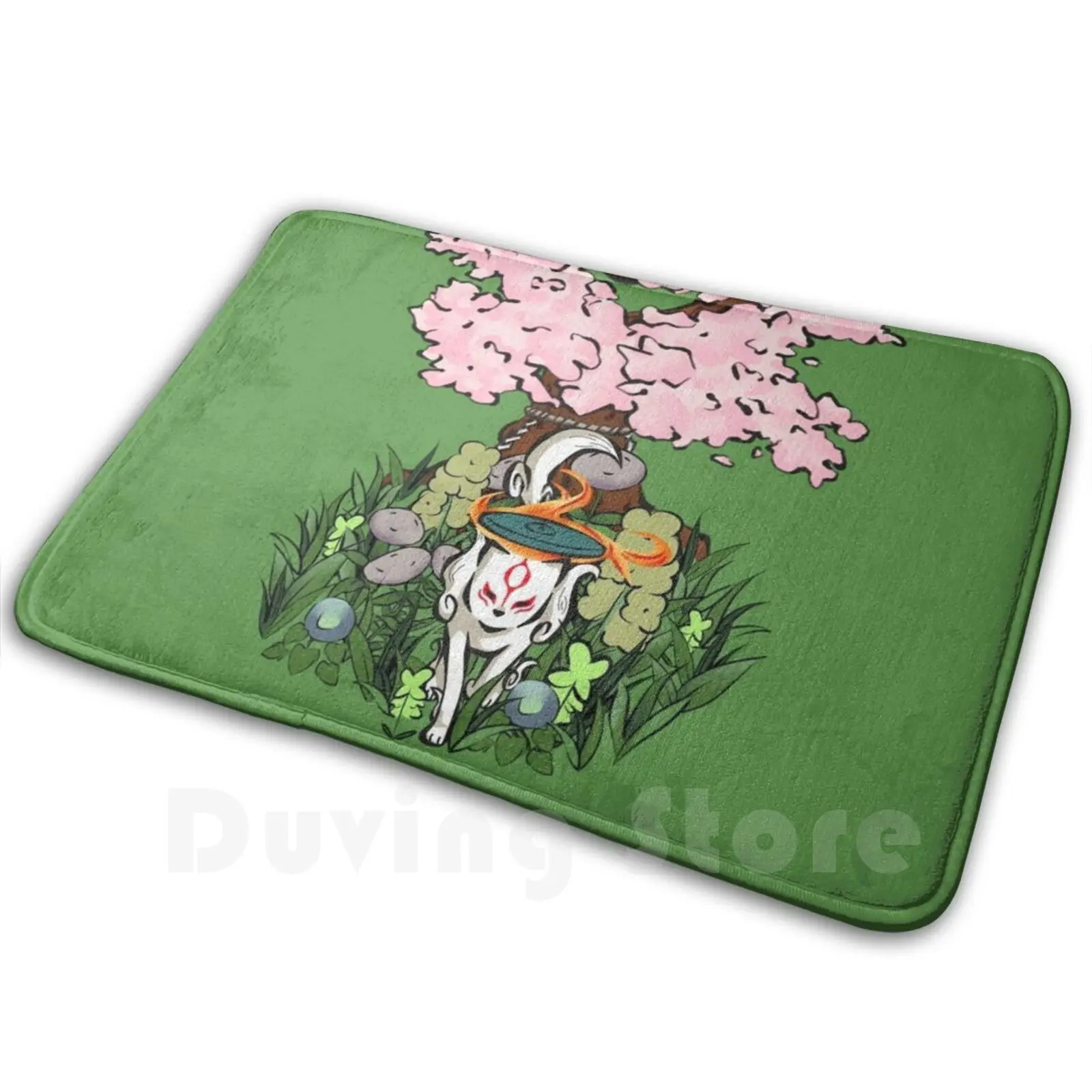 Okami Amaterasu Alfombra Alfombra Cojín Suave Okami Amaterasu Gaming Ps2 Ps3 Ps4 Switch Videojuegos Fanart Fan