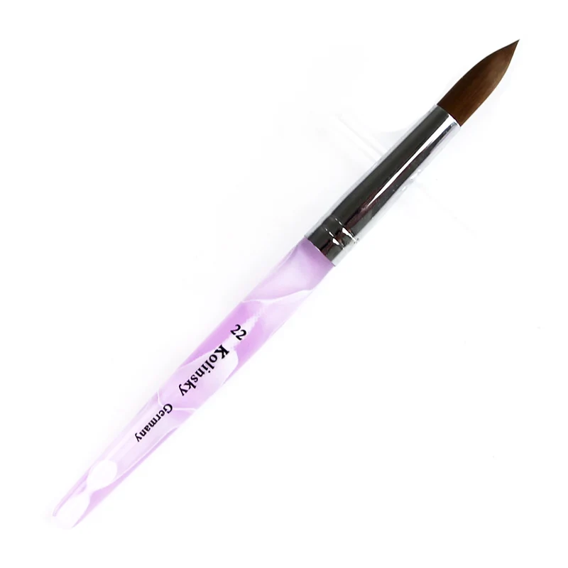 Nail Brush Art Tools 22# Pincel De Unha For Pretty Pinceis Para Caneta Kolinsky Acrylic Pen Acryl Powder Pennelli Unghie 081