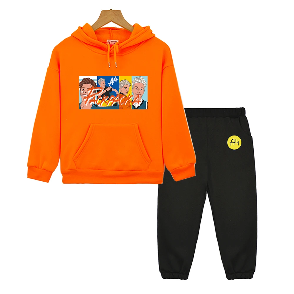 

Clothing for Girls Set Merch A4 Gelik Lamba Boy Hoodie Suit for Boys Pants Sweatshirts Мерч А4 Children Outwear Costume 2pcs Top