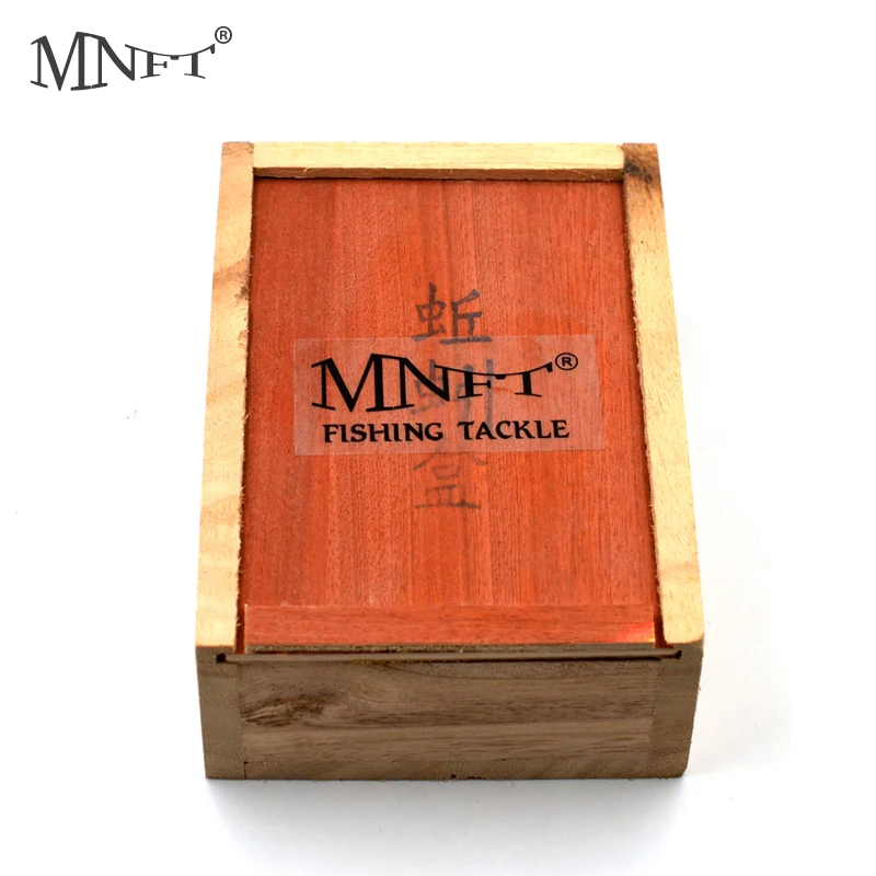 MNFT 2Pcs Wooden Earthworm  Lures Storage Case Box Maggot Worm Fishing Live Bait Wood Boxes