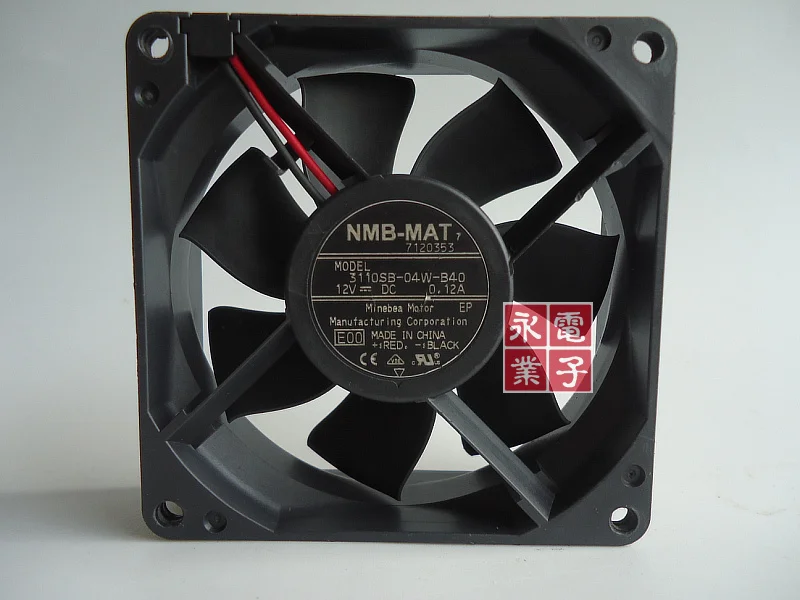 

NMB-MAT 3110SB-04W-B40 DC 12V 0.12A 80x80x25mm 2-wire Server Cooling Fan