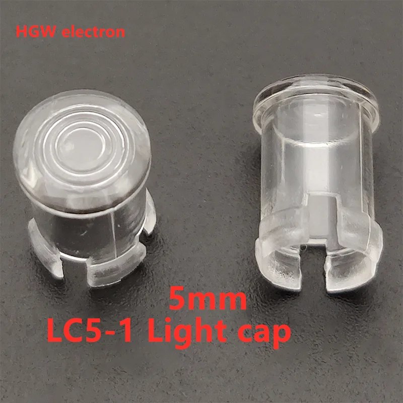 100PCS 3MM/5MM Cap light guide PC transparent 3mm hole Plastic Rigid LED light pipe light guide column LC5-1 5mm LC3-1 3mm