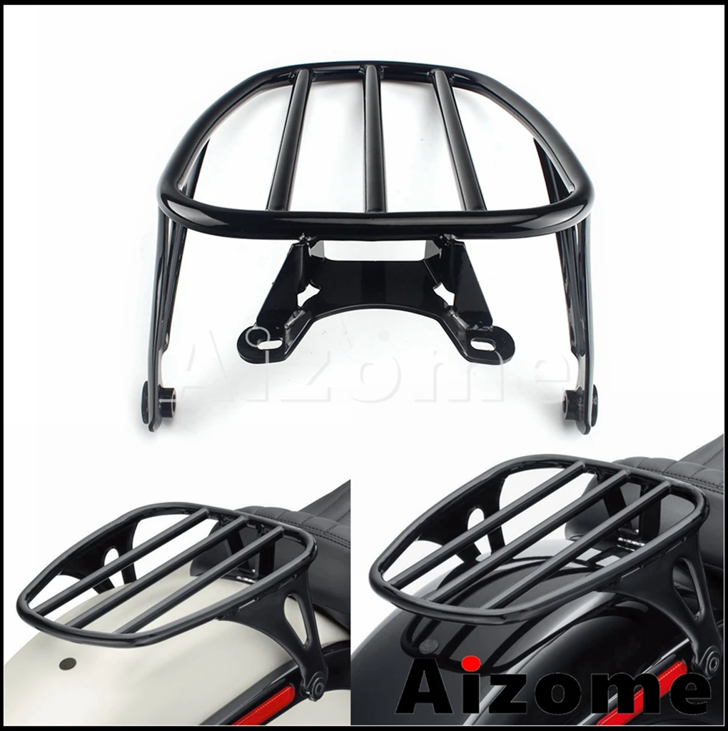 1x Steel Rear Luggage Rack Motorcycle Solo Seat for Harley Softail Deluxe FLDE  Heritage Classic 114 FLHCS  FLHC 18 19 2020 2021