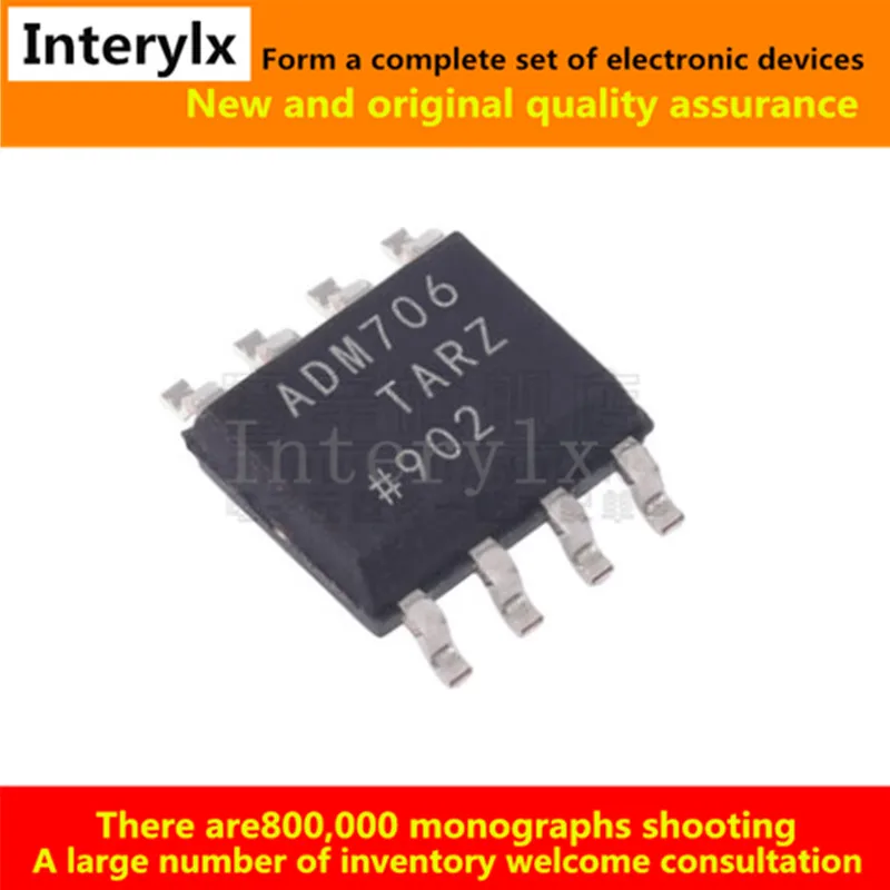 10Pcs/Lot ADM706TARZ ADM706TAR ADM706TA ADM706T ADM706  IC SUPERVISOR 1 CHANNEL 8SOIC