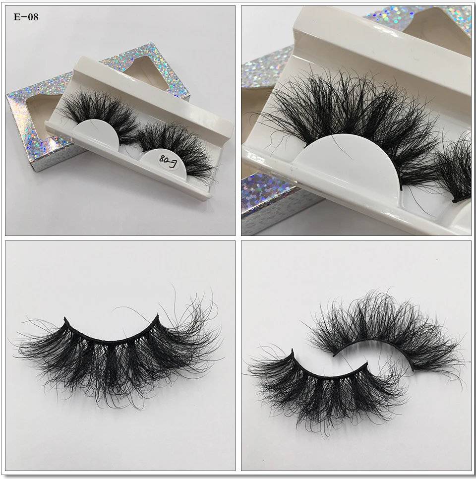 Neue nasse flauschige Nerz Wimpern mit Spikes Make-up Anbieter 16mm 18mm 25mm Volumen lang natürlichen Look Nerz Wimpern Großhandel – Detail 26