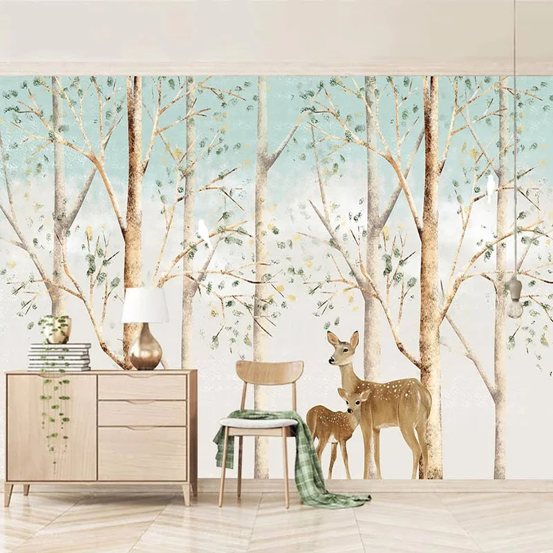 Custom Photo Wallpaper Modern Hand-painted Rlk Forest Murals Living Room TV Sofa Background Wall Home Decor Papel De Parede 3 D