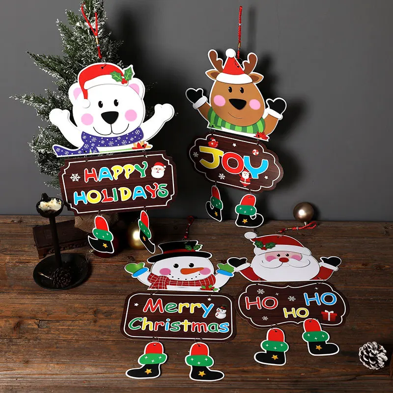 Christmas Paper Legged Pendant Christmas Decorative Products Door Hang — view 1