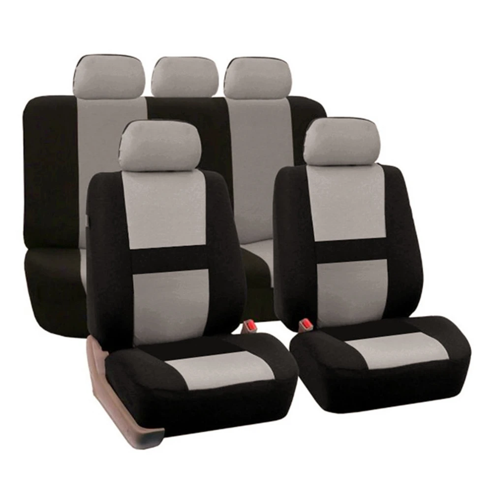 Funda Universal para asiento de coche, 9 juegos de fundas de asiento completas para Crossovers Sedans, estilo Interior de coche