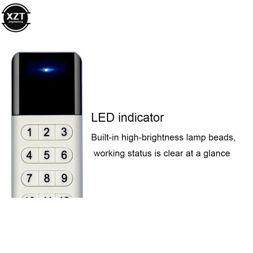 Remote Control AK-K21080 12 Button Black Edge EV1527 Encoding Chip for Smart Home Lighting ControlElectrician Doors and Windows