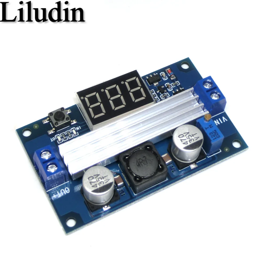 LTC1871 100W Step Up Booster Converter 3-35V To 3.5-35V DC + LED Voltmeter DC-DC Step Up Power Supply Module Voltage Regulator