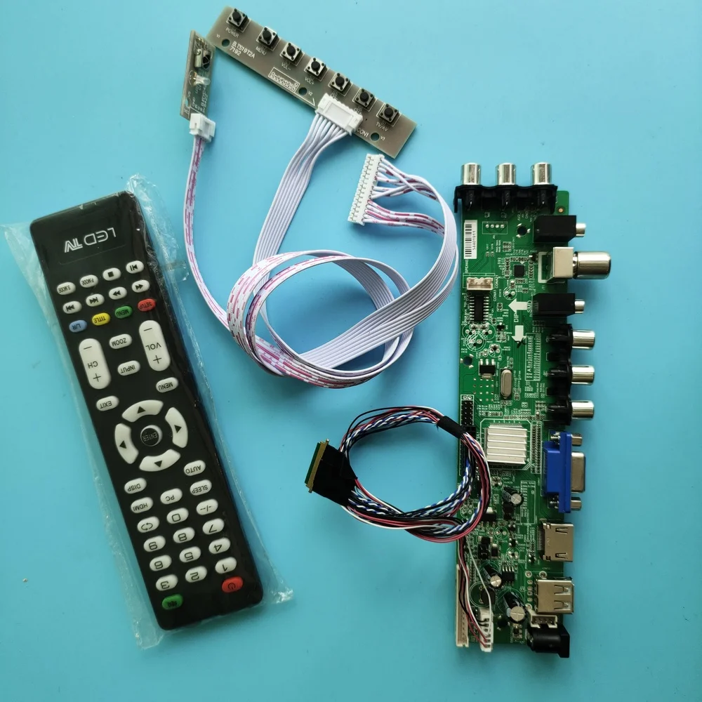 

Комплект для HB140WX1-400/HB140WX1-503, AV-панель HDMI DVB-T2, светодиодный экран USB VGA TV 1366X768, плата контроллера, цифровой сигнал 14 дюймов, пульт дистанционного управления