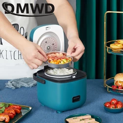 1.2L Mini Electric Rice Cooker Intelligent Automatic Household Kitchen Cookers 1-2 People Porriage Soup Stew Pot Food Steamer