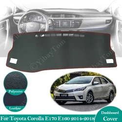 For Toyota Corolla E170 E160 2014- 2018 Anti-Slip Leather Mat Dashboard Cover Pad Sunshade Dashmat Carpet Accessories 2016 2017