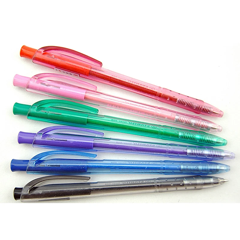 1pcs STABILO 308 Color Ballpoint Pen 0.38mm Ultra-thin Nib Student Test Button Retractable Ballpoint Pen Import Office Oil Pen